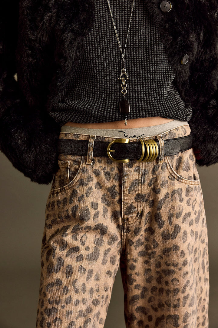 Good Luck Mid Rise Barrel Jeans - Brown Sugar