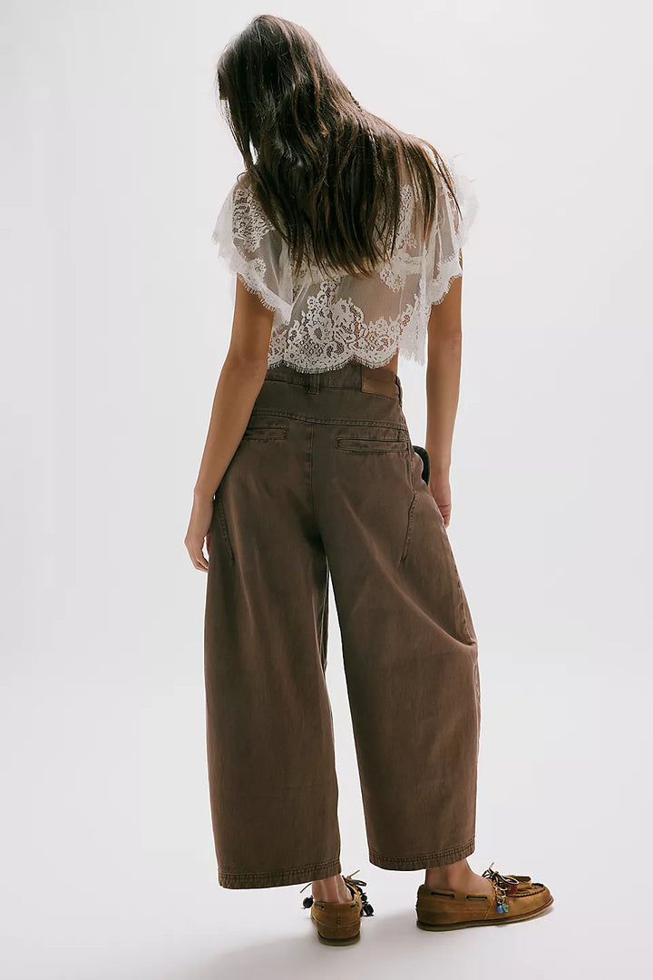 We The Free Lay Down Chino Trousers- Brownie