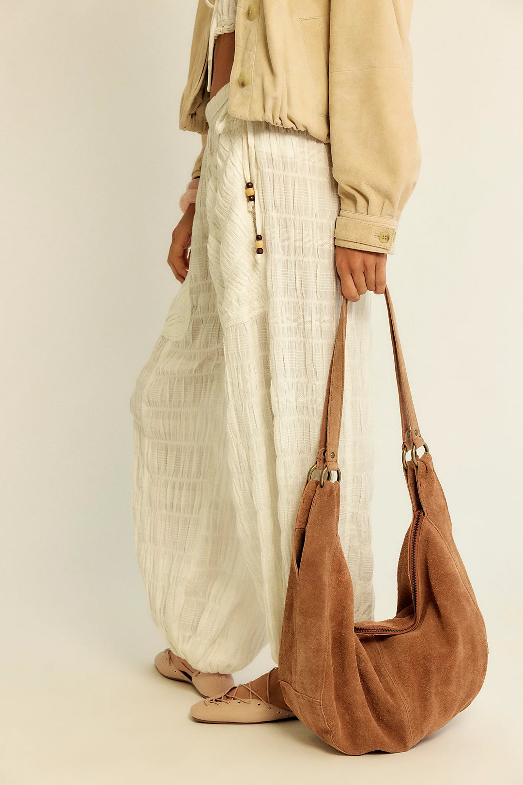 Roma Suede Tote - Rust