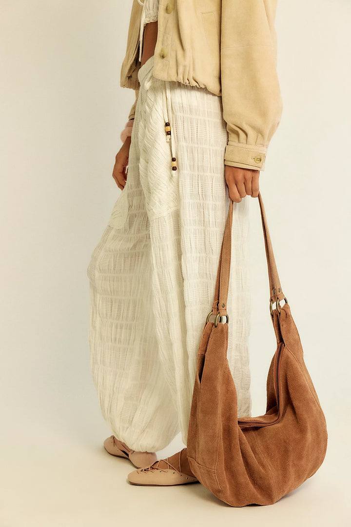Roma Suede Tote - Rust