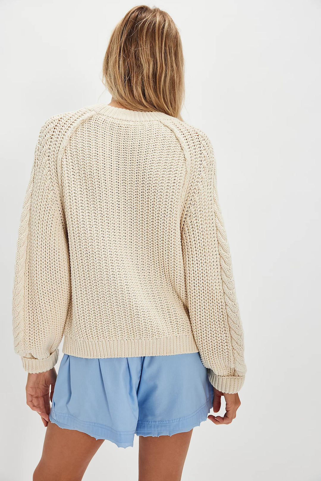 Frankie Cable Knit Sweater - Ivory