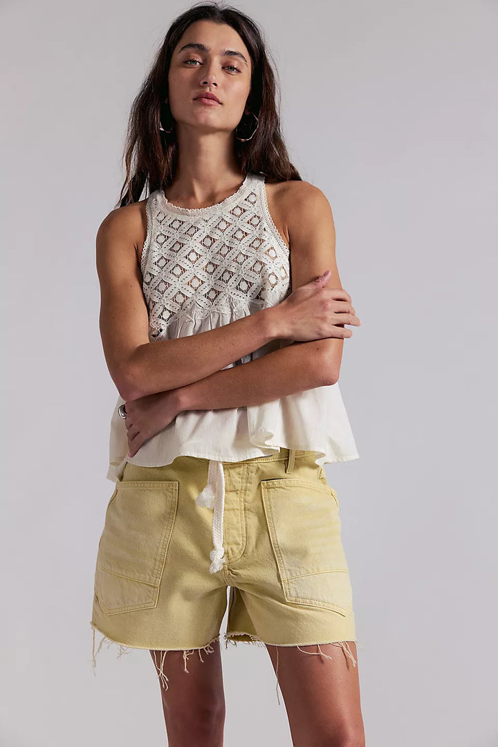 We The Free Moxie Barrel Shorts- Whipped Butter