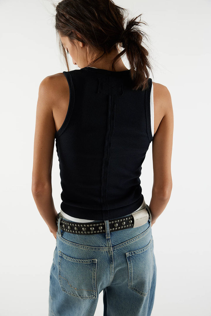 We The Free Neria V-Neck Tank Top - Black