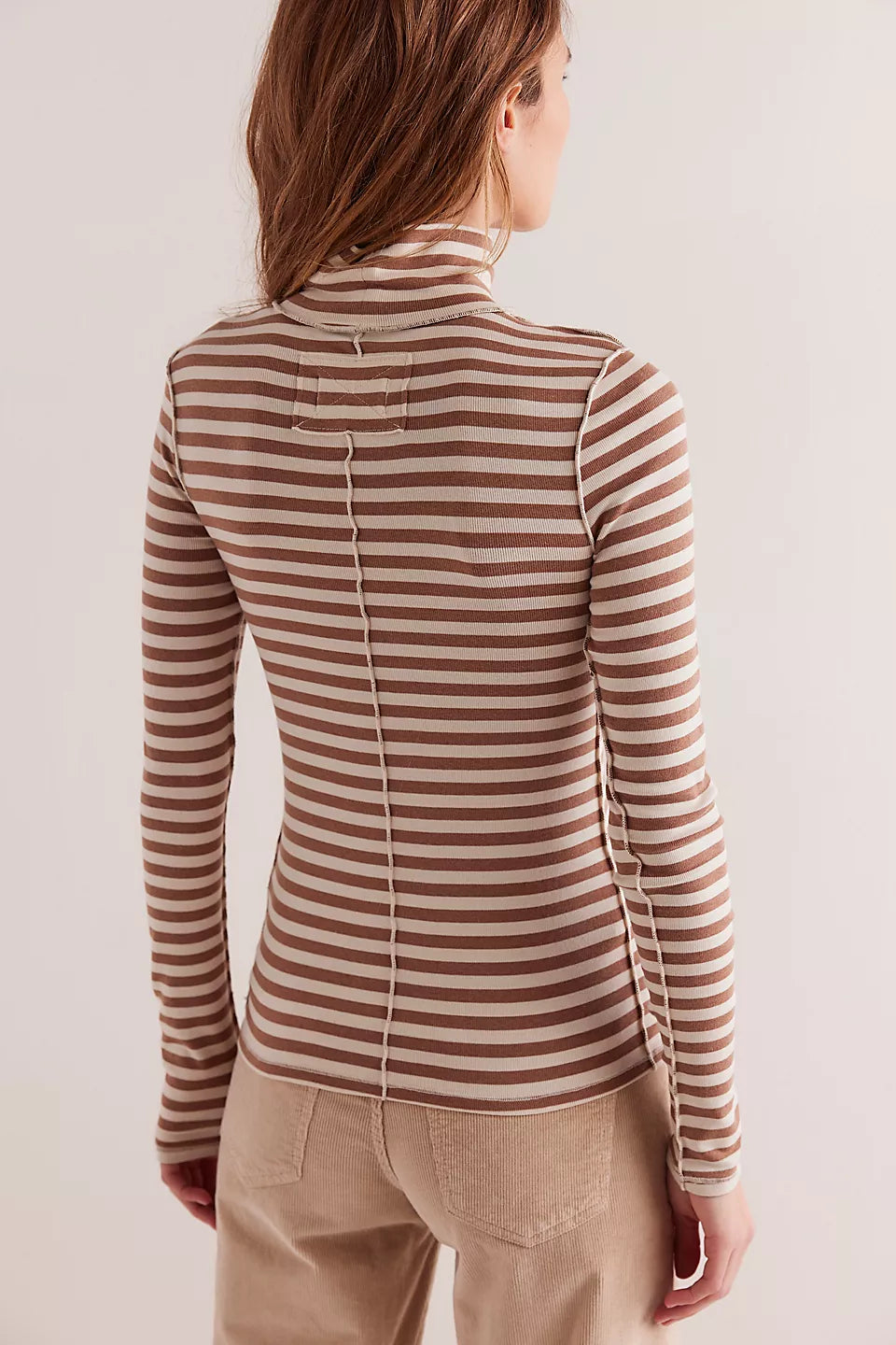 We The Free Good Good Stripe Turtleneck - Otter
