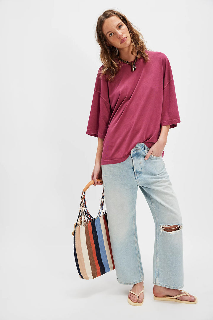 WTF Perfect Oversized Tee- Glass Roses