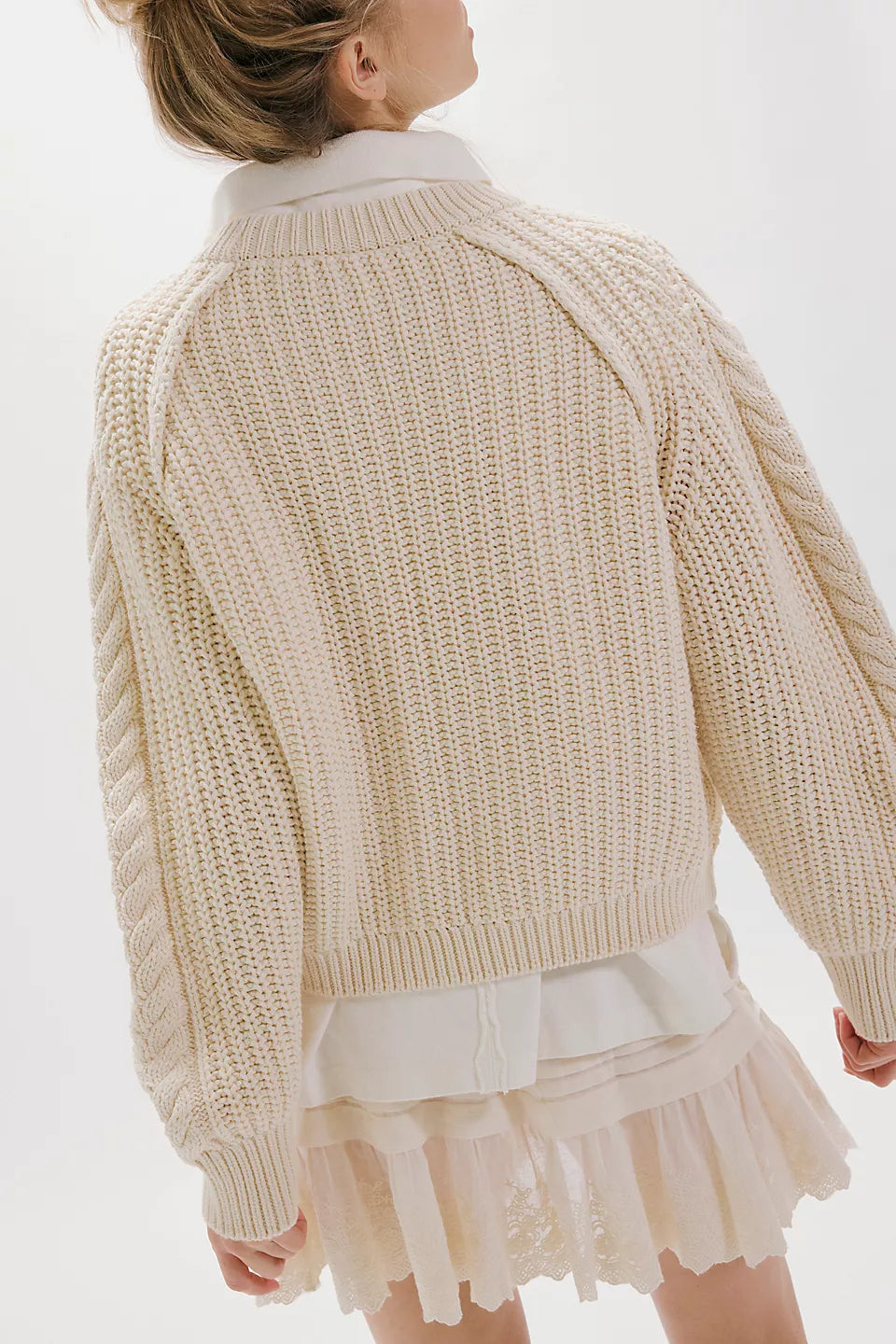Frankie Cable Sweater- Ivory