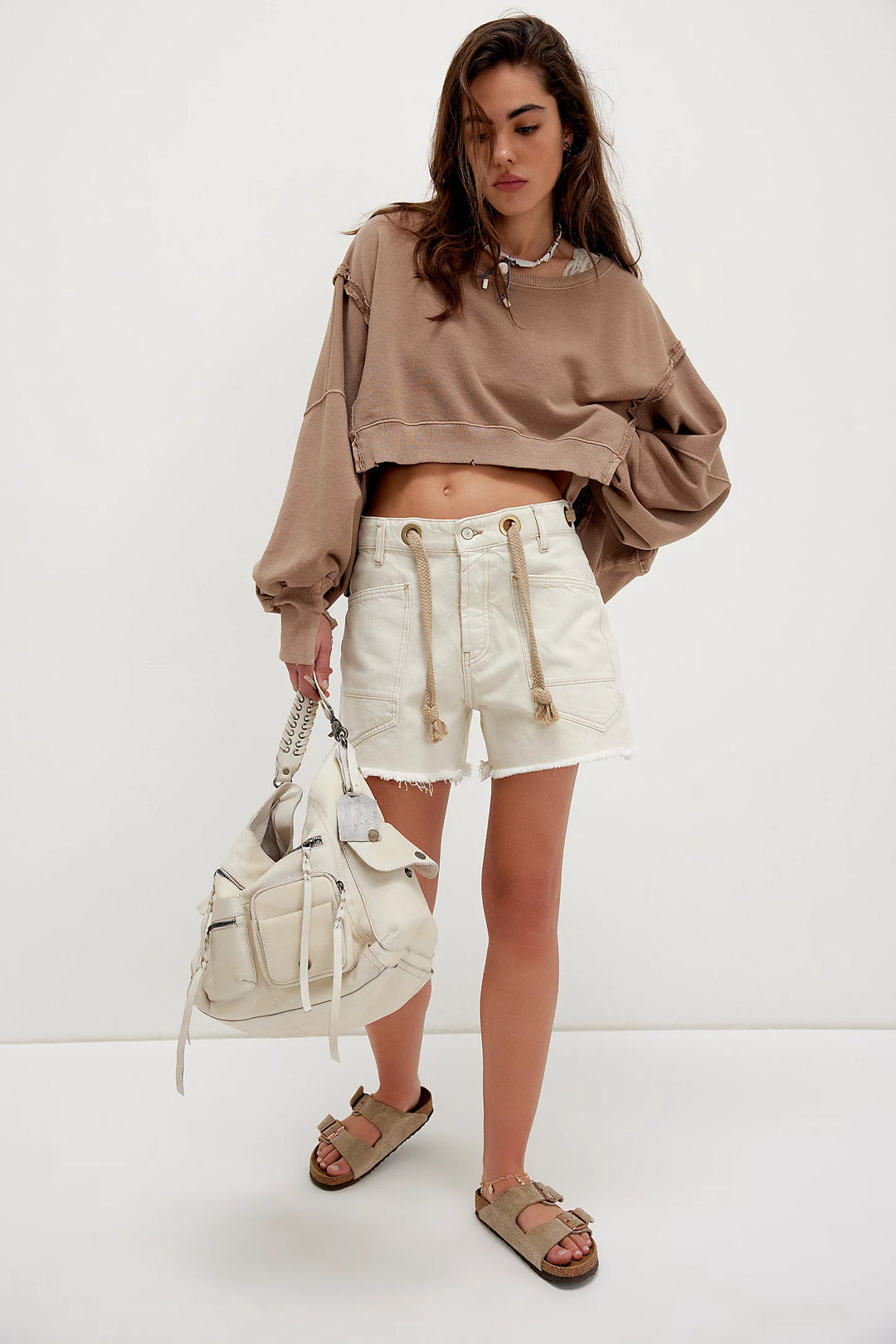 We The Free Moxie Barrel Shorts - White