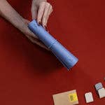 Refillable Notebook Folio- Periwinkle Blue Trifold