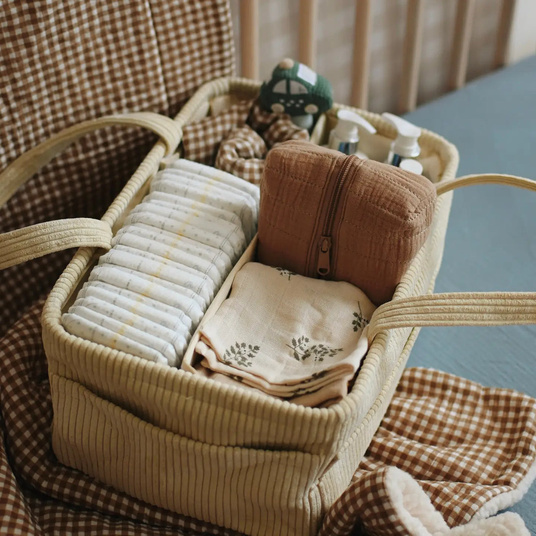 Diaper Caddy- Cream