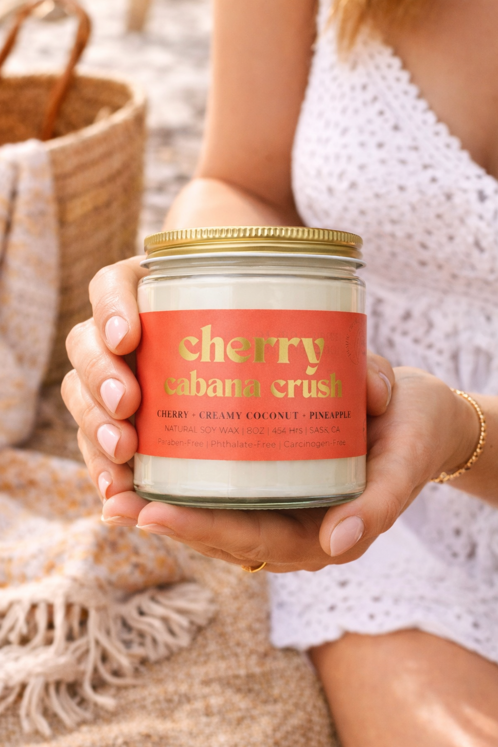 CHERRY CABANA CRUSH  | NON TOXIC SOY WAX CANDLE