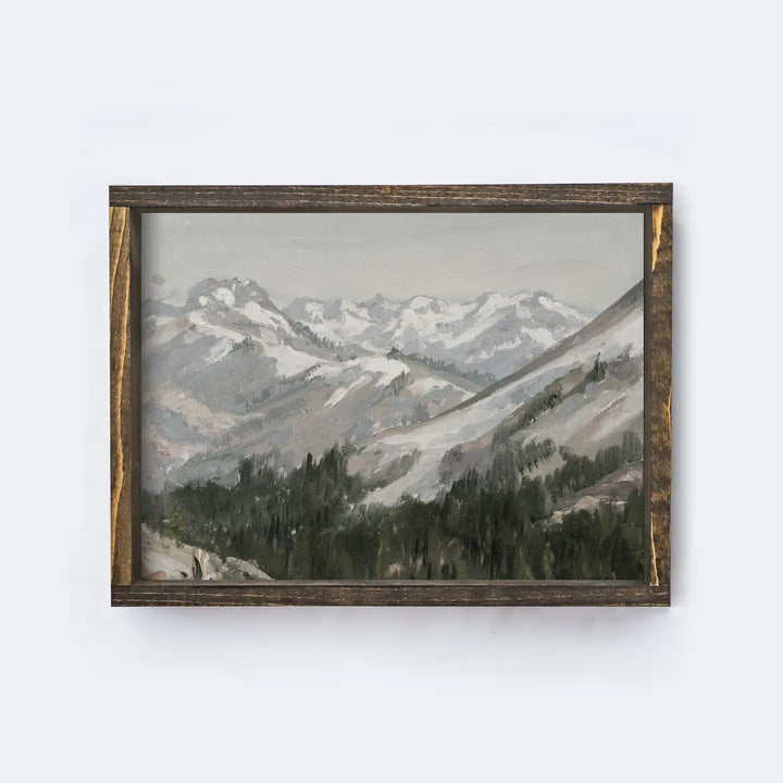 Vintage Mountain Print