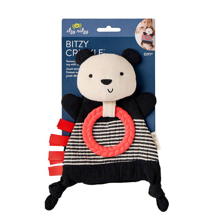 Bitzy Crinkle™ Sensory Toy With Teether: Mallard