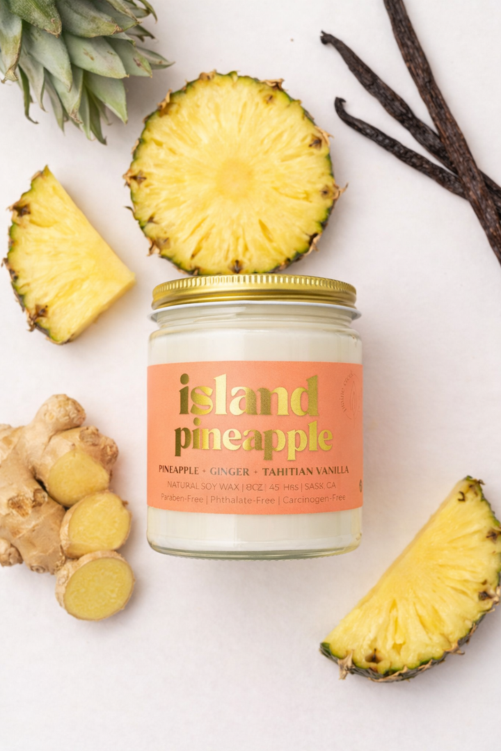 ISLAND PINEAPPLE | NON TOXIC SOY WAX CANDLE