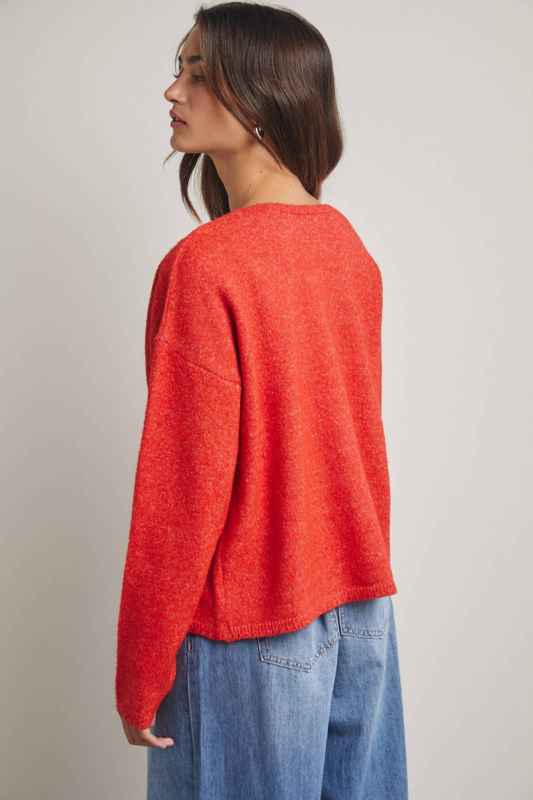 Cherry Tie Front Sweater
