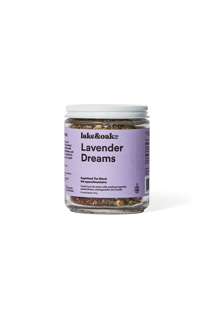 Lavender Dreams - Superfood Tea Blend: Retail Glass Jar