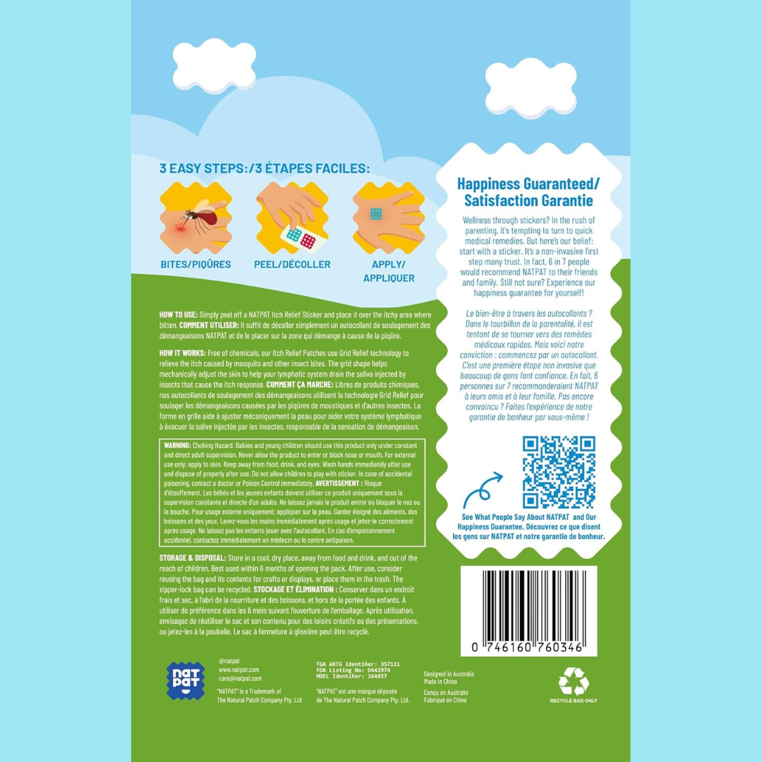 NATPAT MagicPatch - Natural Itch & Bug Bite Relief Stickers