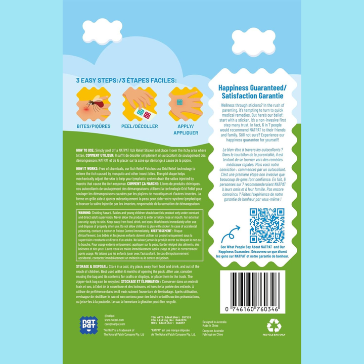NATPAT MagicPatch - Natural Itch & Bug Bite Relief Stickers