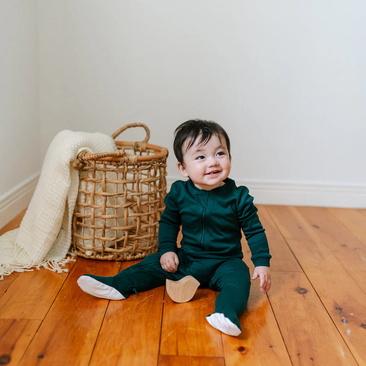 Forest Calm Organic Cotton Footed Sleeper