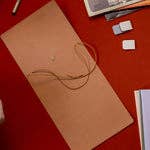 Refillable Notebook Folio - Saddle Brown Trifold