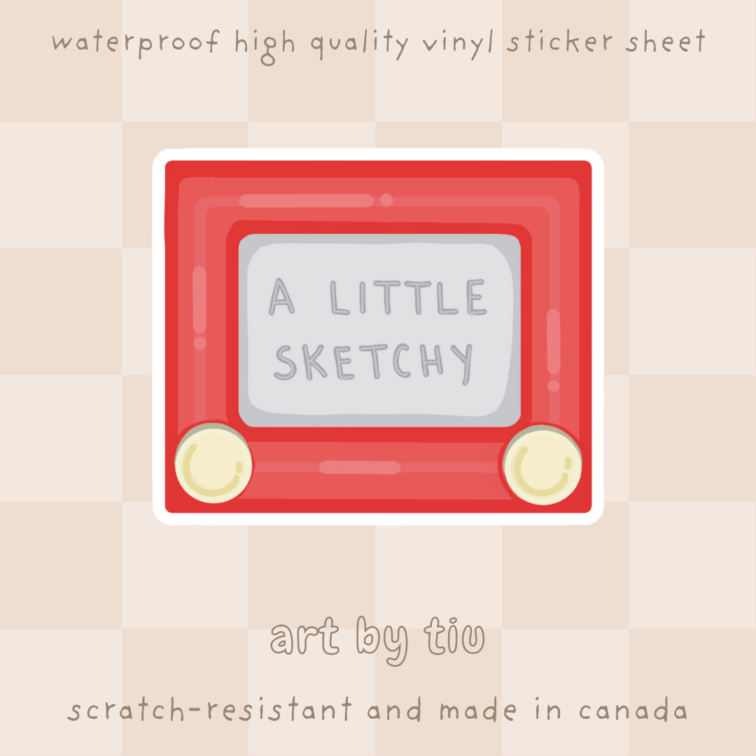 Sketchy Sticker: Without Backer Card