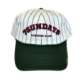 Dad Hat - Green Pinstripe