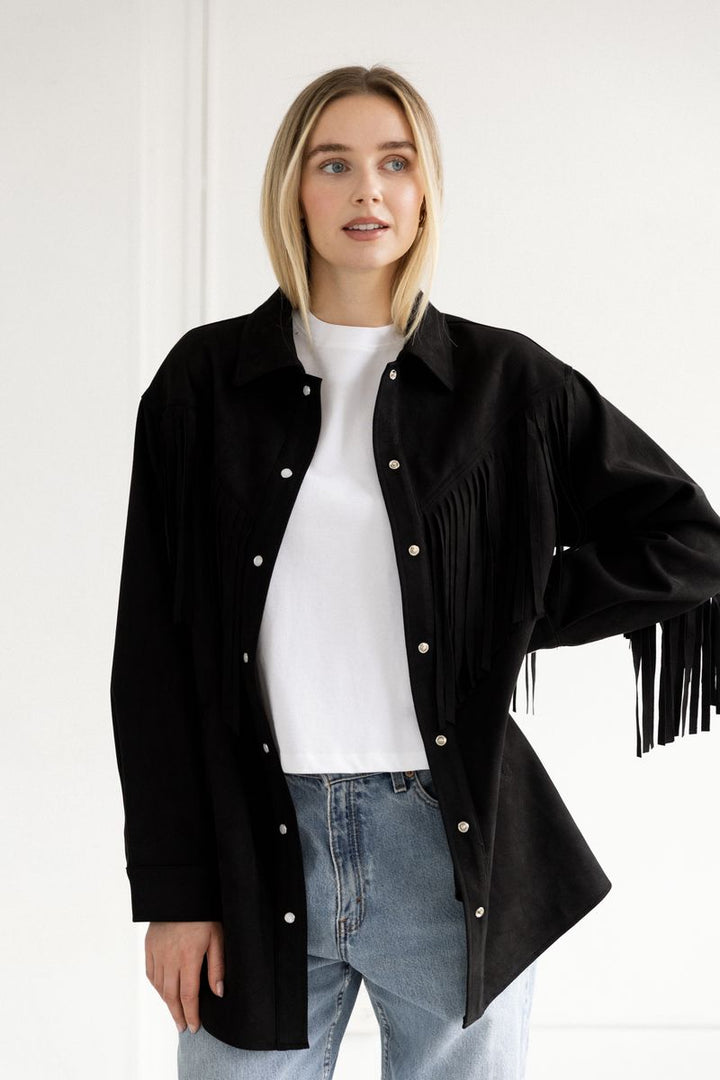 Black Fringe Jacket