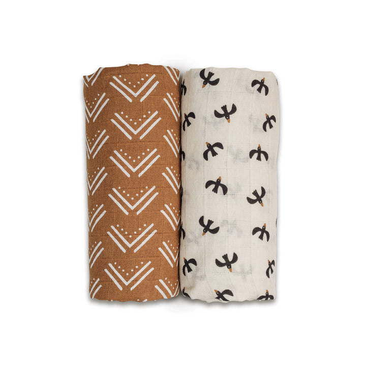 2-Pack Cotton Swaddle Blankets – Blackbirds & MudCloth