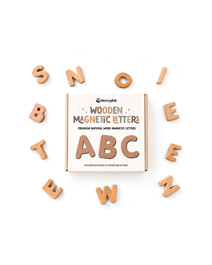 Wooden Magnetic Letters Set (60 pcs)