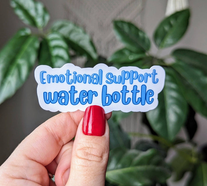 Emotional Support Water Bottle Vinyl Sticker