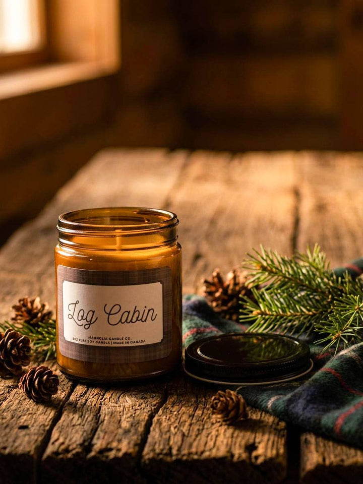 Log Cabin Candle
