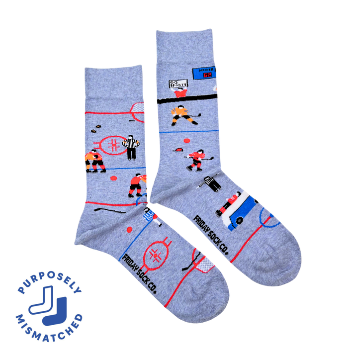 Men's Funny Hockey Scenes Socks