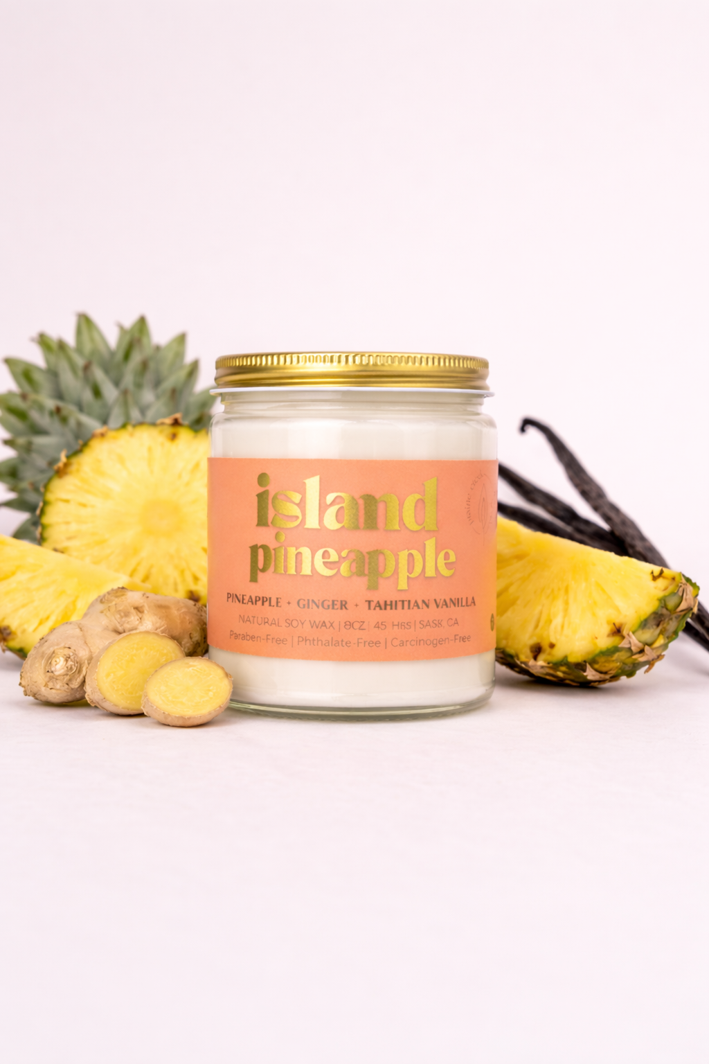 ISLAND PINEAPPLE | NON TOXIC SOY WAX CANDLE