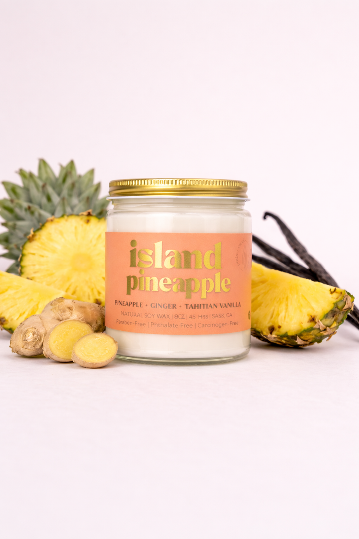 ISLAND PINEAPPLE | NON TOXIC SOY WAX CANDLE