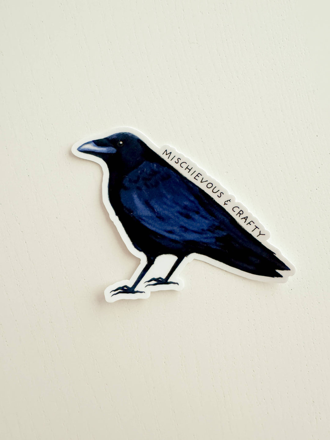 Mischievous & Crafty Crow Sticker: Without Backer Card