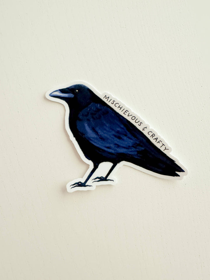 Mischievous & Crafty Crow Sticker: Without Backer Card