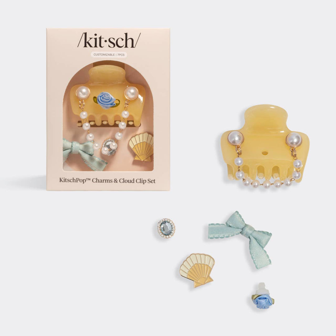 KitschPop™ Cloud Clip 7pc Set Coastal Cottage - Butter Yellow
