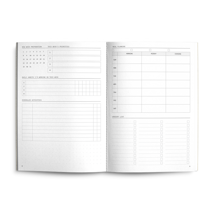 Fast Brain Daily Productivity Planner- Sage