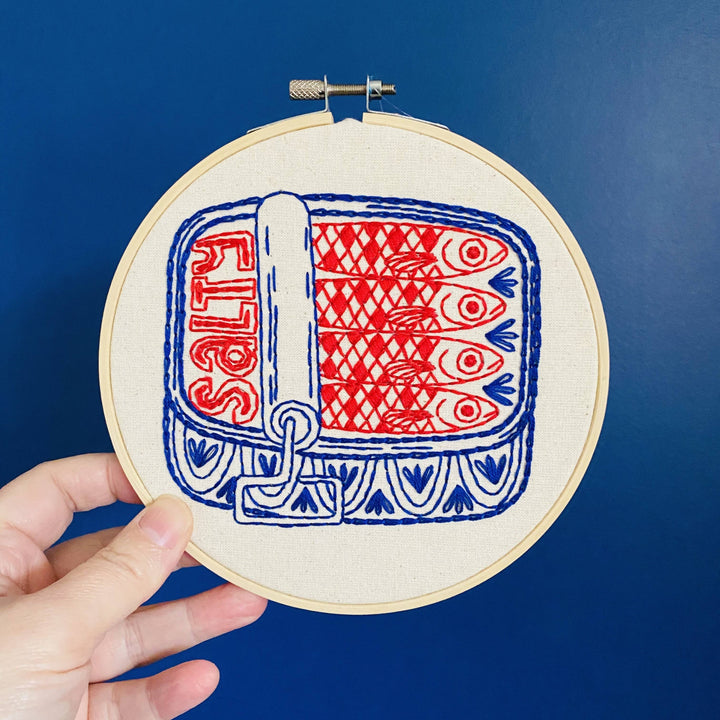 Sardines Complete Embroidery Kit
