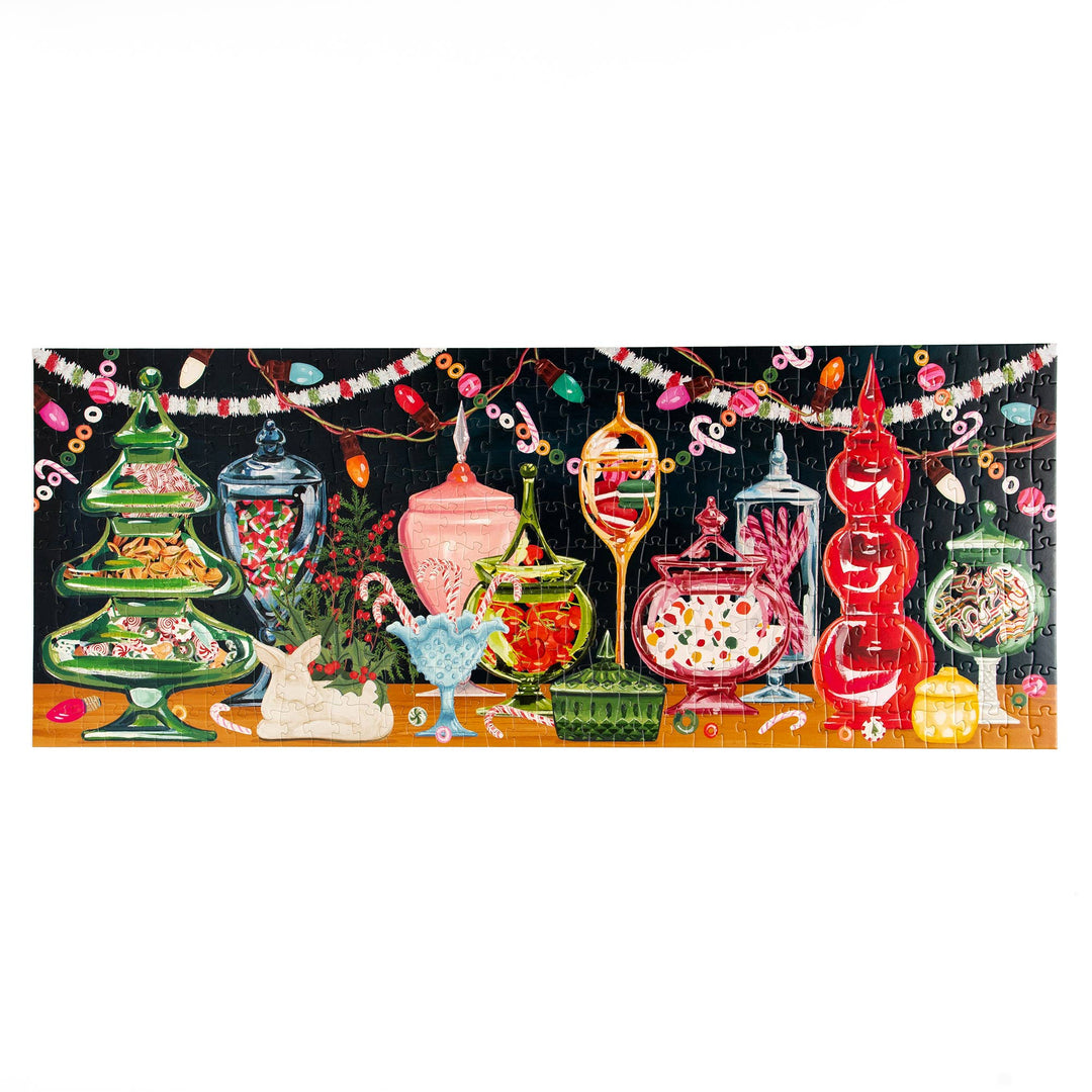 Candy Jars - 400 Piece Panoramic Holiday Jigsaw Puzzle