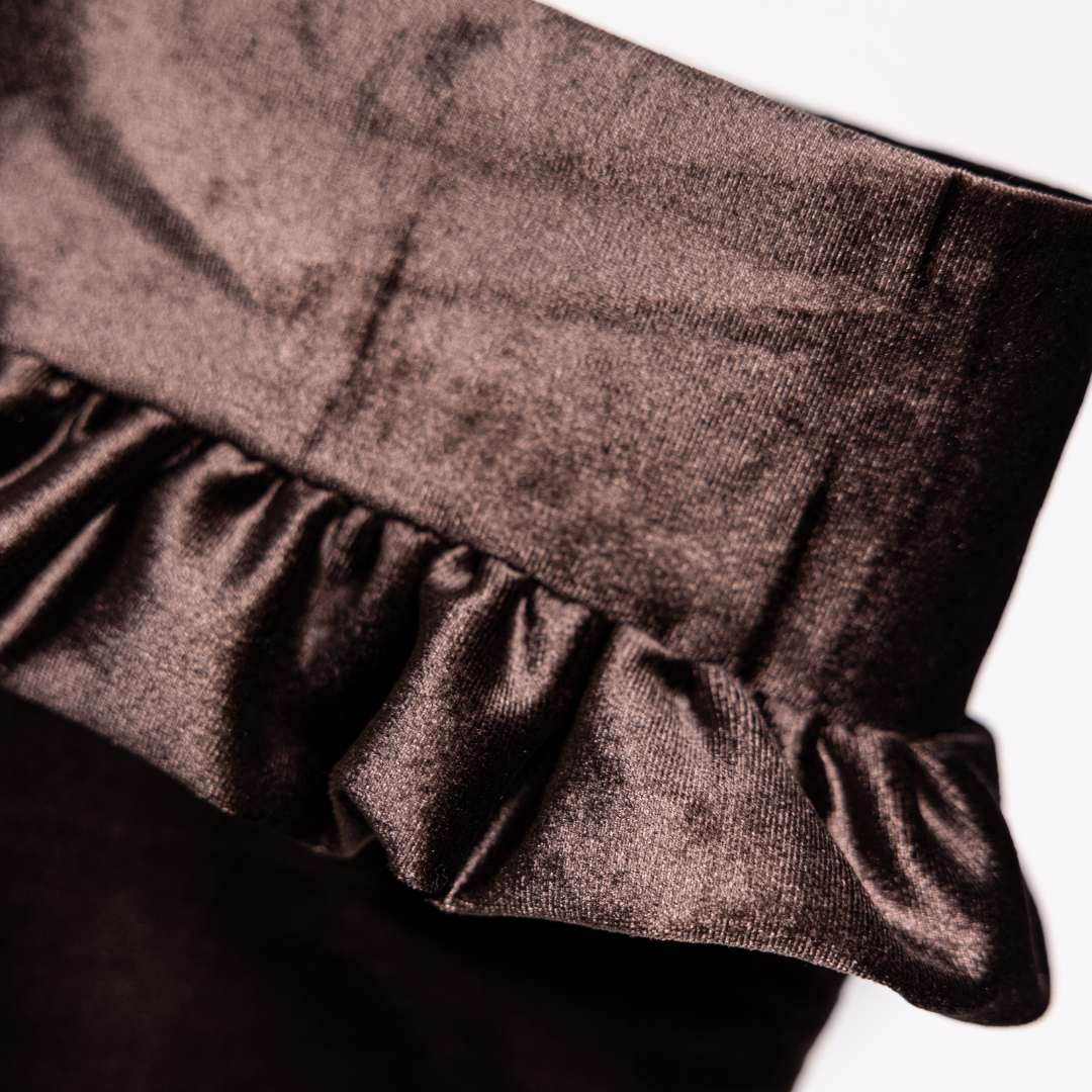 Brown Velvet Holiday Stocking