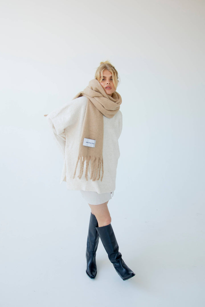 The Reykjavik Scarf - 100% Recycled - Pinecone Beige