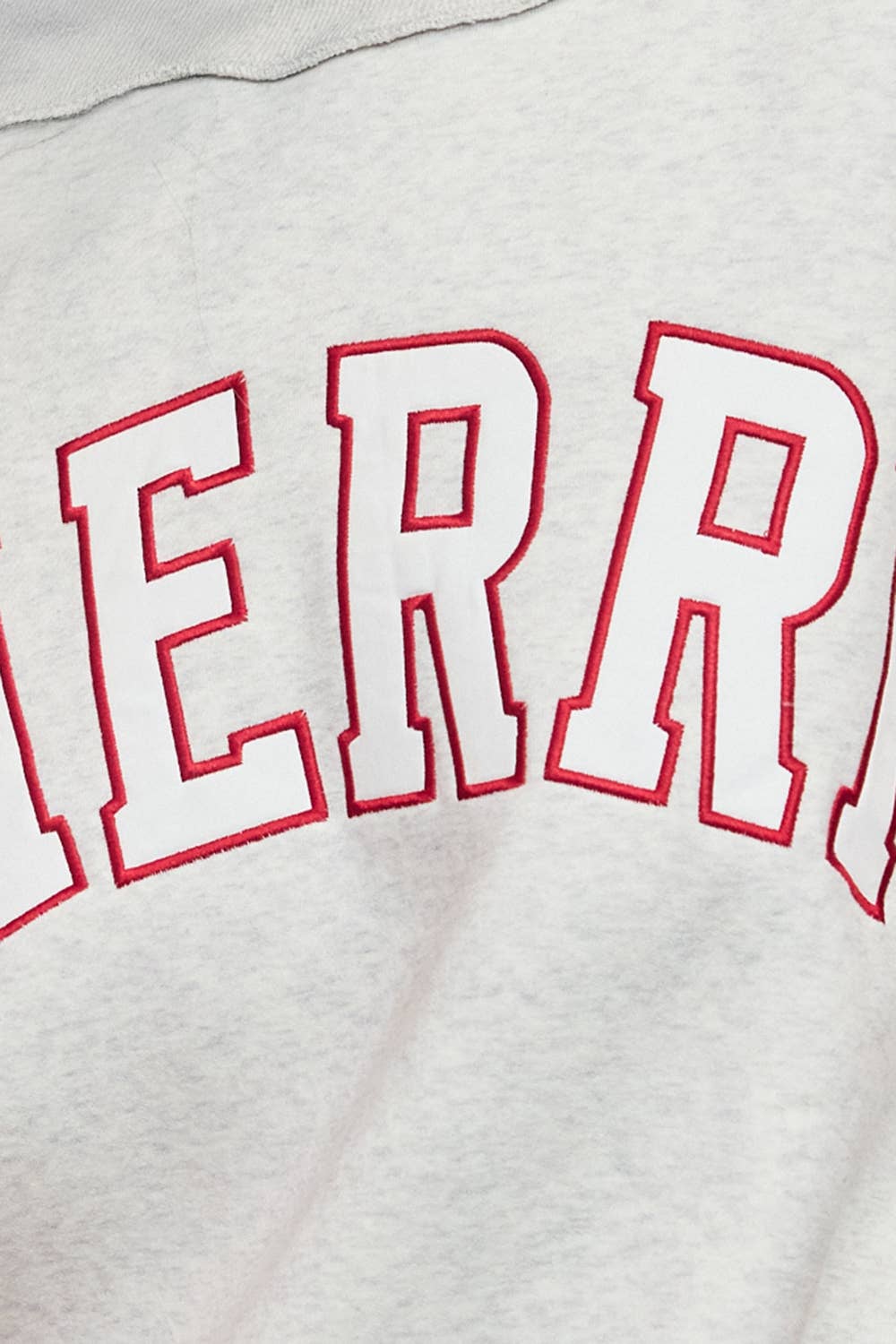 'MERRY' Embroidered Mock Neck Sweatshirt