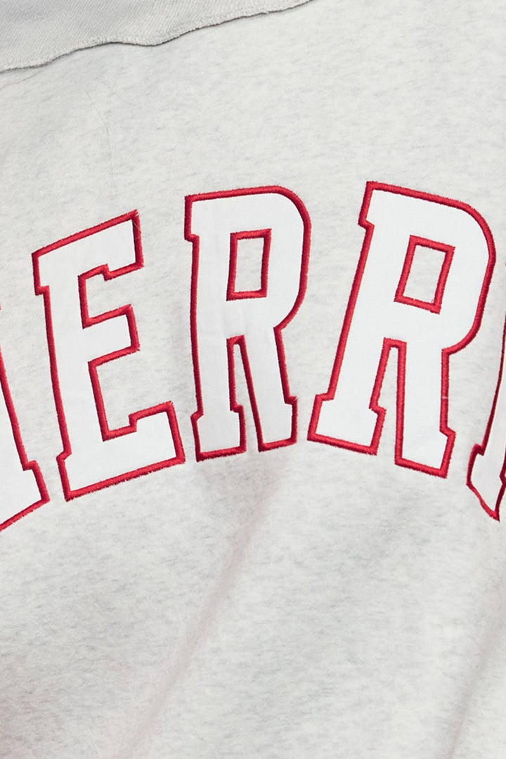 'MERRY' Embroidered Mock Neck Sweatshirt