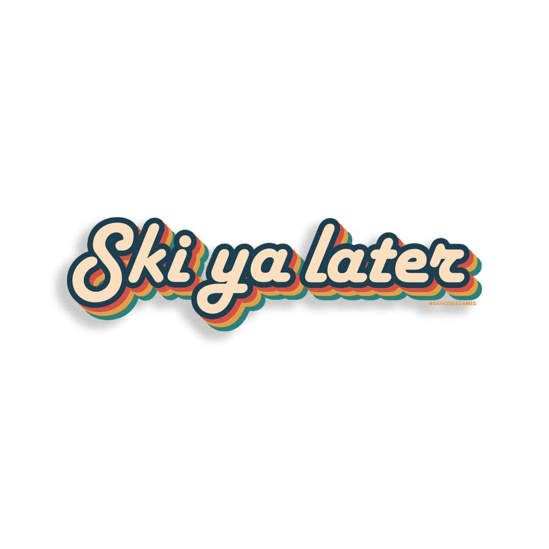Ski Ya Later Ski Helmet Sticker