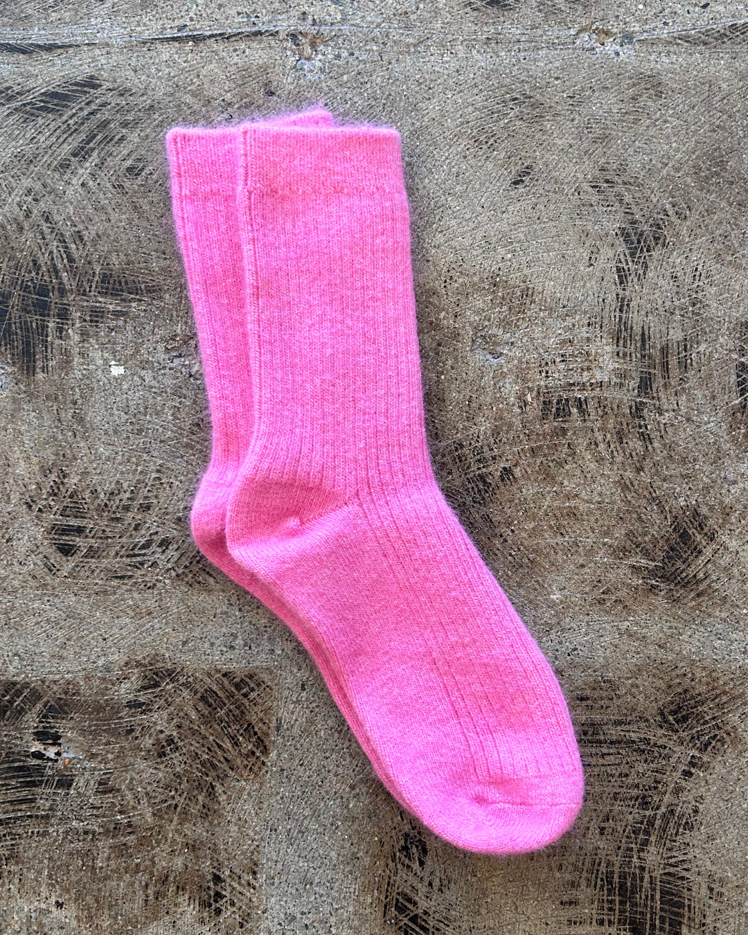 Women's Wool & Angora Crew Socks – Pink