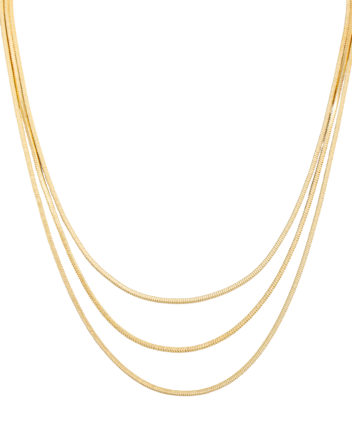 Trippy- 3 layered Necklace Stack- Waterproof- 18K Gold PVD