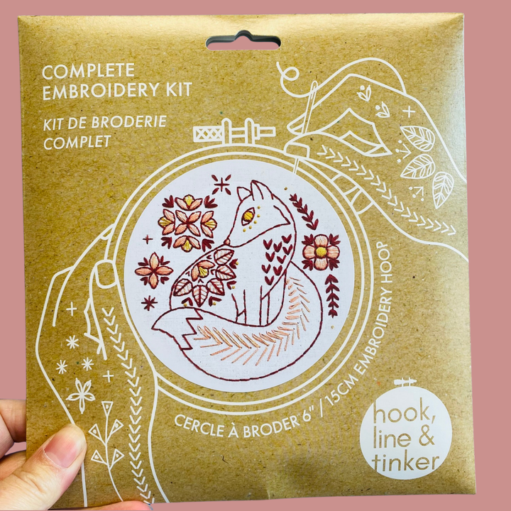 Folk Fox Complete Embroidery Kit