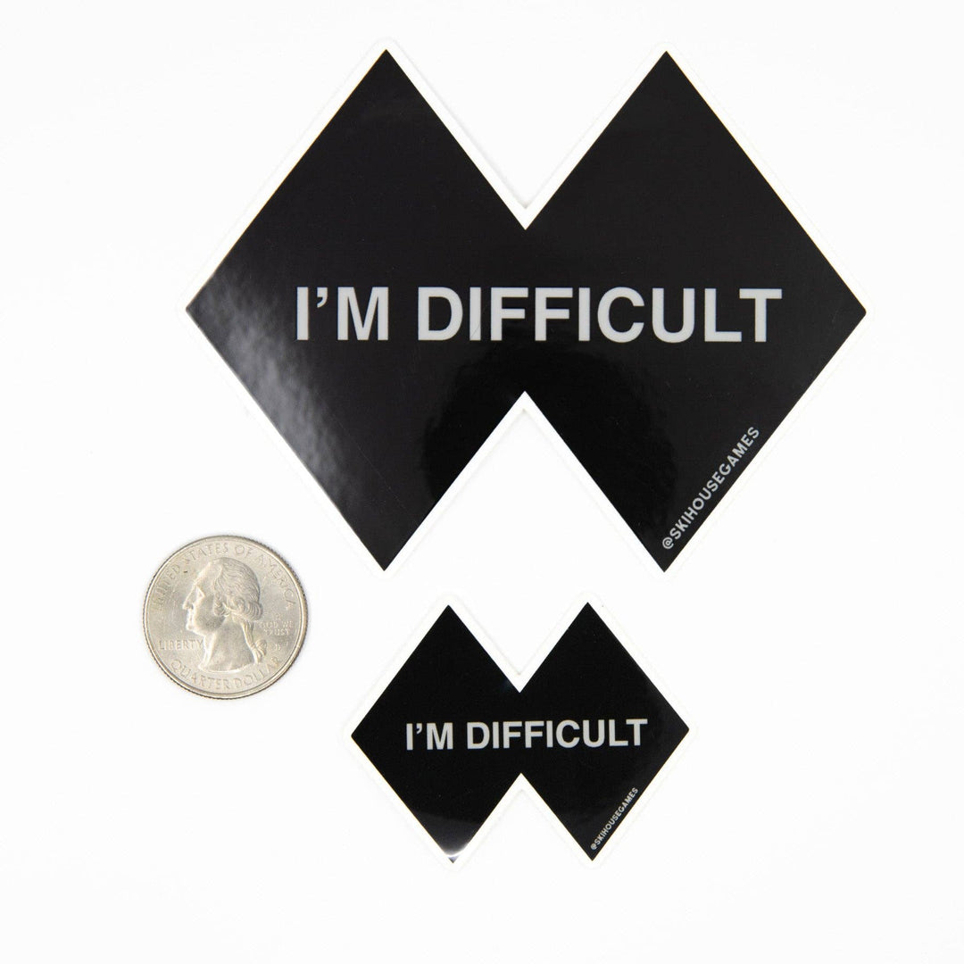I'm Difficult Vinyl Black Diamond Sticker: Small - 2x1.6"