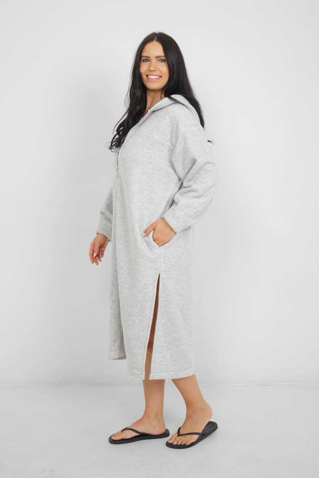 THE RAILS | Zip Up Robe With Hood