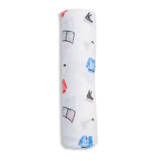 Hockey Muslin Swaddling Blanket